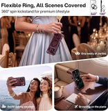 Glossy Burgundy iPhone 18 Pro Case with 360 Spin Magnetic Stand