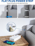Surge Protector Power Strip 6 Outlets 4 USB Ports 1080J 5FT Flat Plug White