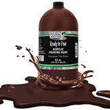 Pouring Masters Chocoloate Brown Ready To Pour Acrylic Pouring Paint - Premium 64-Ounce Pre-Mixed Fluid Acrylic Paint - Fluid Art Supplies For Canvas, Wood, Paper, Tile & Rocks