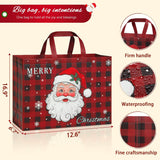12 Pack 17" Extra Large Christmas Gift Bags, Reusable Non-Woven Christmas Tote Bags With Handles, Perfect For Xmas Gift Wrap/Party Favor Supplies, 16.9" × 12.6" × 6.8"
