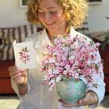Pop Up Cards, Japanese Cherry Blossoms, 12 Inch Life Sized Forever Flower Bouquet 3D Popup Greeting Card, Birthday Cards, Valentine'S Day Card, Blank Notecard & Envelope