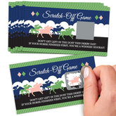 Big Dot of Happiness Kentucky Horse Derby Scratch-Off Game Cards – Racing Party Activity, Derby Day Supplies, Interactive Guest Entertainment, Track-Themed Scratch Tickets – 22 Ct