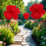 1 Set 5.9 Ft Valentines Giant Artificial Flowers Decoration Flannel Rose With Standing Stems And Base Valentines Giant Flowers Decoration For Wedding Reception Banquet Ceremony Party Window