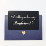 Will You Be My Boyfriend | Powerful Love Messages, Show Your Love Romantic With This Sweet And Thoughtful Card, Simple And Powerful (With Royal Blue Envelope)