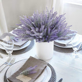 10 Bundles Fake Flowers Artificial Lavender Faux Plastic Plants Purple Flowers For Home Wedding Kitchen Garden Patio Porch Window Box Office Table Centerpieces Indoor Outdoor Decor, Purple