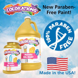 Paraben-Free Metallic Gel Paint, Silver, 1 Gallon - Non-Toxic And Made In The Usa