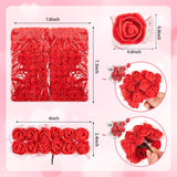 576Pcs Mini Valentine'S Day Fake Rose Flower Heads, Small Artificial Roses For Diy Wedding, Flowers Accessories For Hair Clips Headbands Dress