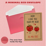 Valentines Day Card For Mom From Daughter, Son - Valentines Cards For Mom, Valentine'S Day Gifts For Mommy Mama - 5.3''X 8.0'' Cute Funny Romantic Greeting Card With Red Envelope