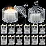 12 Pack Wedding Candle Favors For Guests In Glass Personalized Favors Candles Bulk Souvenirs Bridal Proposal Gift Thanks For Coming Wedding Party(Classic Style)