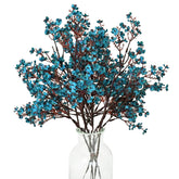 Teal Silk Baby’S Breath Flowers – 6 Bundles, 18.7" Faux Florals With Flexible Stems For New Year And Valentine'S Day Elegant Home, Wedding & Event Décor