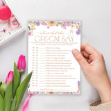 Bridal Shower Games, Wildflowers Games, What Did The Groom Say Games, Bachelorette Party Decorations, Engagement Party Supplies, Couple Shower Ideas, Spring Flowers Wedding Games For 25 Guests-10