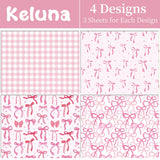 Pink Bow Wrapping Paper - Cute Baby Shower & Wrap Paper For Xmas, Birthday, Bridal & Bachelorette Parties