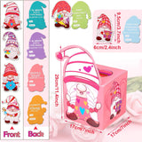 Valentines Day Gnome Cards For Kids Mailboxes For Valentine'S Day Classroom Exchange Gift Party Favors Greeting Birthday Gifts (1 Mailboxes, 40 Valentine Students Cards, 1 Teacher Card)