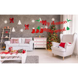 Red Glittery Merry Christmas Banner, Merry Christmas Ya Filthy Animal Banner, Christmas Party Holiday, Ugly Sweater Christmas Party Decorations, Christmas Dinner, Mantle Home Decor,Xmas Sign Decor