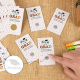 30 Cards Scratch Off Graduation Party Game, Class Of 2025 Door Raffle Grad Games, Graduation Parties Supplies Favor Decorations (White Gold)