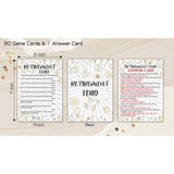 Retirement Party Games, Retirement Feud Co-Worker Retirement Party Game Card, Gold Foil Retirement Party Ideas Activities Supplies Decorations(30 Game Cards & 1 Answer Card) - A06