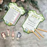 61Pcs Baby Shower Game Set, Gender Reveal Supplies For 20 Guests, Included 20 Pencils 1 Don'T Say Baby Sign 20 Clothespin, Woodland Animals Baby Shower Party Decorations