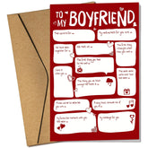 Valentines Day Card For Boyfriend - Anniversary, Birthday, Valentines Day Gifts For Boyfriend Him - Valentines Gifts For Him - Single 5.3''X 8'' Funny Romantic Love Greeting Folded Card With Envelope