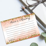 Share A Memory Cards, Pack Of 50, Memory Cards For Celebration Of Life, Wedding, Showers, Birthdays, Funeral, Retirement, Graduation, Funeral Guest Book Alternative Advice Game, 4X6 Inch.