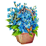Pop Up Birthday Card,3D Greeting Cards,Get Well Card,Thank You Cards,Birthday Gift For Women Men Kids Mom Friend (Blue-Flower)