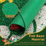 Christmas Placemats Set Of 4 Green Wreath Crushed Rhinestones Winter Xmas Glitter Decoration Table Mats For Christmas Holiday New Year Centerpiece Kitchen Table Party Tableware Decor 15 Inches