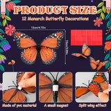 92 Pcs Dia De Los Muertos Decorations, 80 Pcs Artificial Marigold Flowers With 12 Monarch Butterfly Fake Butterflies And Orange Marigolds For Diy Wreath Garland Craft Halloween Diwali Indian Wedding