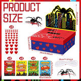 Valentines Day Mailbox Diy Spider Boxes With 32 Greeting Cards Valentine'S Day Table Box Gift For Party Favor Sets For School Classroom Gifts Exchange