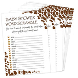 Baby Shower Games - Baby Shower Word Scramble Game For 30 Guests With Cards, Gender Reveal Game, Cowboy Party Supplies (19)