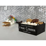 S'Mores Station, Gifts For Fire Pit, Caddy Station, Smores Gift, Party Station, Movie Kit Gift, Organization Kit, Smores Decor, Wood Tray With Handles, Hand Painted, 1 Unit