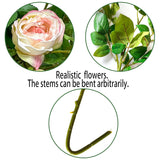 6 Pcs Light Pink Rose Artificial Flowers Real Look, 26'' Fake Faux Silk Roses With Long Stems For Tall Vase,Pink Flower Bouquet For Home Decor,Flores Artificiales Para Decoracion (6, Light Pink)