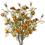 4Pcs Artificial Fall Flowers Daisy Flowers Wildflower Stems 33.5" Autumn Floral Arrangements Fake Fall Branches For Vase Farmhouse Indoor Home Decor Table Centerpieces Thanksgiving Harvest