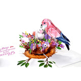 Mommy Bird Feeding Babies Pop Up Card For Mother'S Day, Birthday