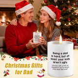 Christmas Gifts For Dad, 10Oz Funny Dad Gifts From Daughter Son, Birthday Gift For Father Daddy Bonus Stepdad New Father In Law, Best Dads Ever Present Sandalwood Scented Candle Being A Dads Is Hard