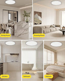 4 Pack 16 Inch LED Ceiling Lights 3480LM 3CCT Ultra Slim Flush Mount Fixtures