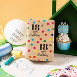 18Th Birthday Wrapping Paper For Girls And Boys - Mini Roll, 17 Inches X 16.4 Feet, Kraft Paper With Colorful Dots And Happy Birthday Design For 18 Years Old Party