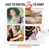 Portrait Palette By Zenart - Old Masters' Colors - Professional Oil Paint Set - 8 X Large 1.7 Fl Oz (50Ml) Tubes - Non-Toxic, Highly Pigmented, Creamy, Lightfast Oil Paints For Eco-Conscious Artists