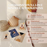Daily Positive Affirmation Cards For Women - 50 Mindfulness Meditation Cards For Self Care In Tin Box With Wooden Stand - Motivational & Inspirational Gifts For Women, Best Friend, Sister