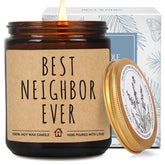 Best Neighbor Ever Candle Gifts For Neighbor, Thanksgiving Christmas Thank You Gift For Neighbors Women Men, Funny Goodbye Moving Housewarming Candle Gift For New House For Neighbors-77