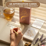 Daily Affirmation Cards – 40 Spiritual Mindfulness Cards For Inner Healing, Self-Love & Manifestation – Elegant Deck For Women With Gift Box & Guide – Uplifting Positive Quotes For Daily Use