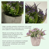 Set Of 6 Artificial Babysbreath Plants Lavender Flower With Pulp Pot Table/Bookshelf/Porch/Bar/Hotel Mini Decor