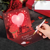 Valentines Day Cards, Anniversary Card With Light And Music For Her & Him, 3D Pop Up Valentine'S Day Card For Wife Husband Wedding Anniversary Present