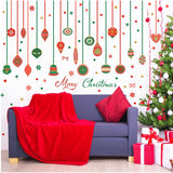 Christmas Bell Wall Stickers Removable Large Xmas Ornament Wall Decals Peel And Stick Merry Christmas Wall Decals Xmas Holiday Wall Stickers Winter Holiday Party Supplies Decorations