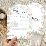 Baby Predictions And Advice Cards - 30Pcs Gender Reveal Games For Guests, 5 X 7 In Baby Shower Activities For Guests, Gender Neutral Table Decorations For New Parents