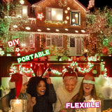 6 Pack Red And Green Fairy Lights Battery Operated, 7 Ft 20 Led Red Green Christmas String Lights, Waterproof Copper Wir