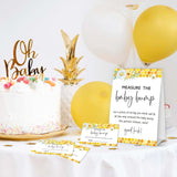 Honey Bee Baby Shower Games, Summer Daisy Measure The Bump Game Set, Bumble Bee Gender Reveal Baby Announcement Party Decorations, 1 Sign And 50 Cards-A10