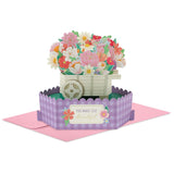 Hallmark Paper Wonder Mother's Day Pick-a-Title Customizable Pop-Up Card (Flower Cart) for Birthdays, Thinking of You