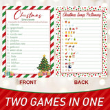 30 Players Christmas Party Games For Adults Family Office Large Groups, Xmas Parties Songs Pictionary Game, Guesstures Game, Word Scramble Games With Answer Key (Christmas Tree)