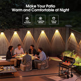 8 Pack Solar Fence Lights 3 Modes Warm Neutral Cool White IP65 Waterproof Step Lights