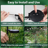 6 Pack Solar Firefly Garden Lights 48 LED Warm White Waterproof Swaying Yard Lights