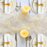 10Ft Gold Table Runner, Gold Foil Glitter Sheer Sequin Table Runners 120 Inches Long, Wedding Centerpiece Table Decorations For Party Supplies Birthday Bridal Baby Shower Christmas Home Decor